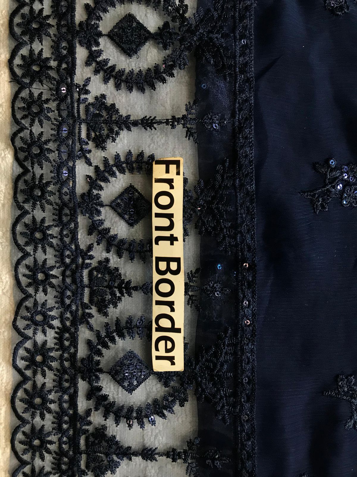 Azure Blue Chiffon Embtoidery Formal Collection 3Piece Unstitched