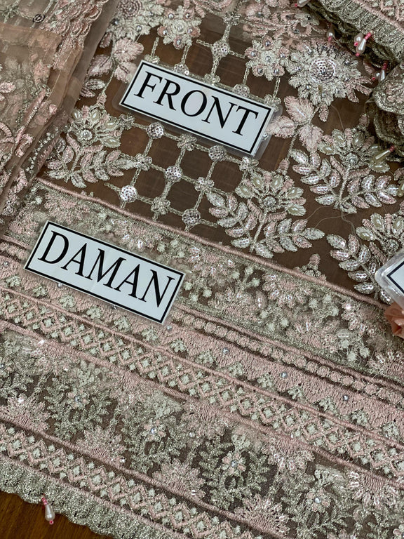 Baroque New Arrival organza Dress Formal Collection 3piece Unstitched