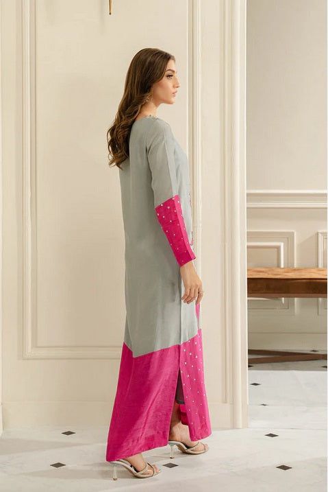 Lulusar Pink Swiss Lawn Embroidery 3piece Unstitched Dress