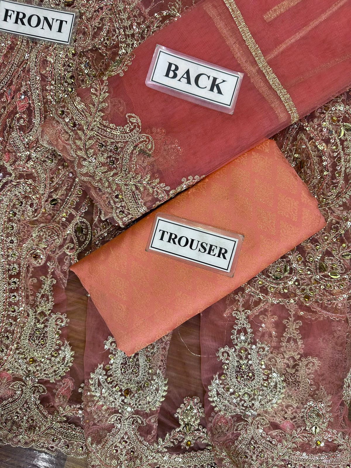 Maryam N Maria Rust Wedding Collection Soft Net Maxi