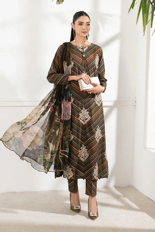 MARIA.B MF-MPT-2704A/B Pure Lawn With Chiffon Duptta 4 side Emb Border 26 