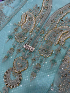 M.B MF-032 Premium Chiffon Emb 3 Piece Unstitched Suit With Chiffon Dupatta 2026