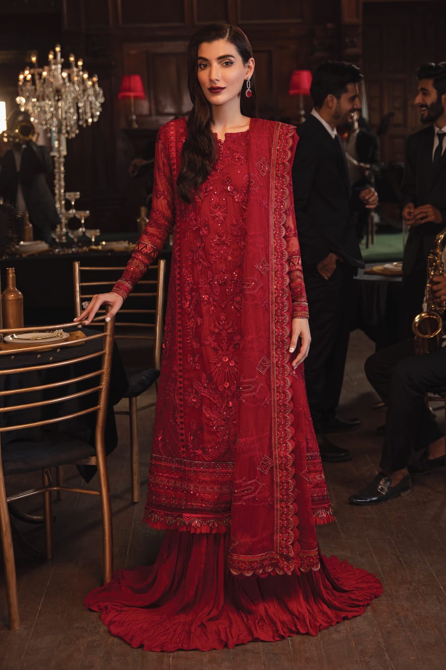 IZNIK MF-IZ Premium Semi Pure Chiffon Unstitched 3 Piece Suit With Emb Chiffon Dupatta 2026