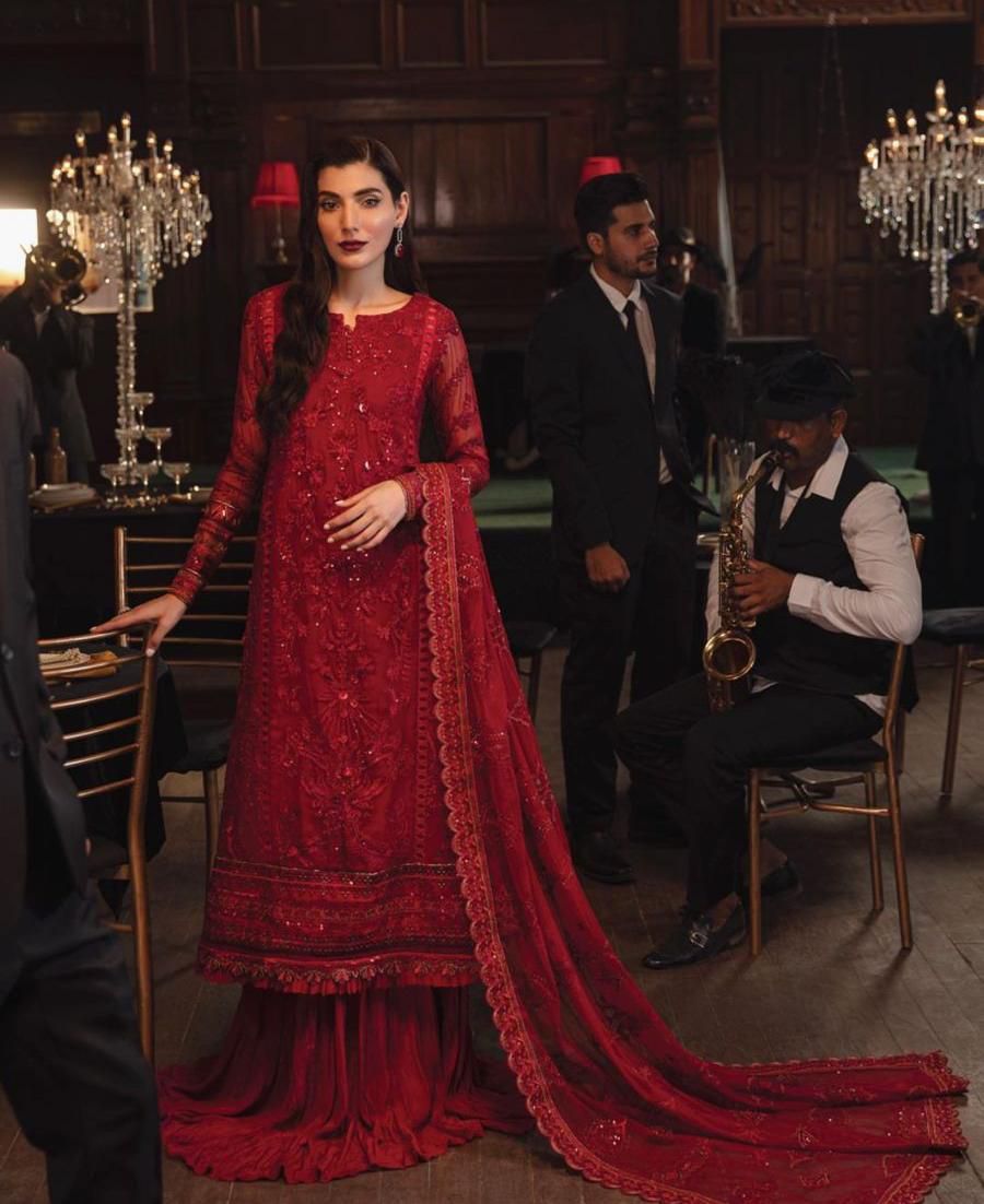 IZ MF-26006 Premium Semi Pure Chiffon With Emb Chiffon Dupatta Unstitched 3 Piece 2026