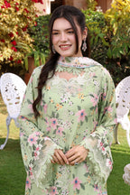 AN MF-26009 Premium Digital Printed Lawn With Emb Chiffon Dupatta Unstitched 3 Piece 2026