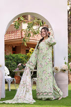 AN MF-26009 Premium Digital Printed Lawn With Emb Chiffon Dupatta Unstitched 3 Piece 2026