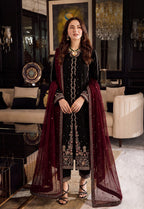 Premium MF-PR Luxury Chiffon Unstitched 3 Piece Suit With Emb Chiffon Dupatta 2026