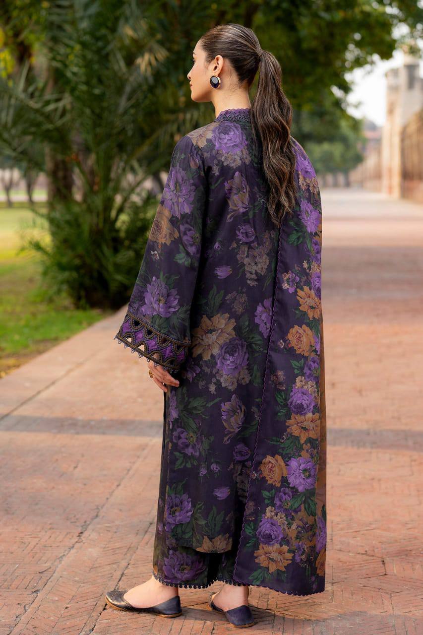 BR MF-BL-723-25 Premium Digital Printed Lawn With Chiffon Dupatta Unstitched 3 Piece 2026