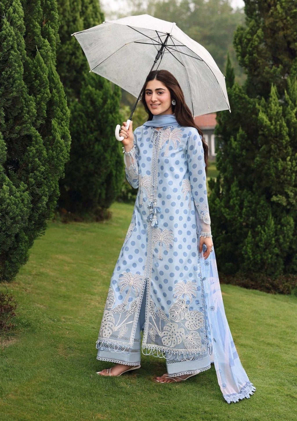 SD MF-26009 Palm Breeze Digital Lawn With Emb Chiffon Dupatta Unstitched 3 Piece 2026