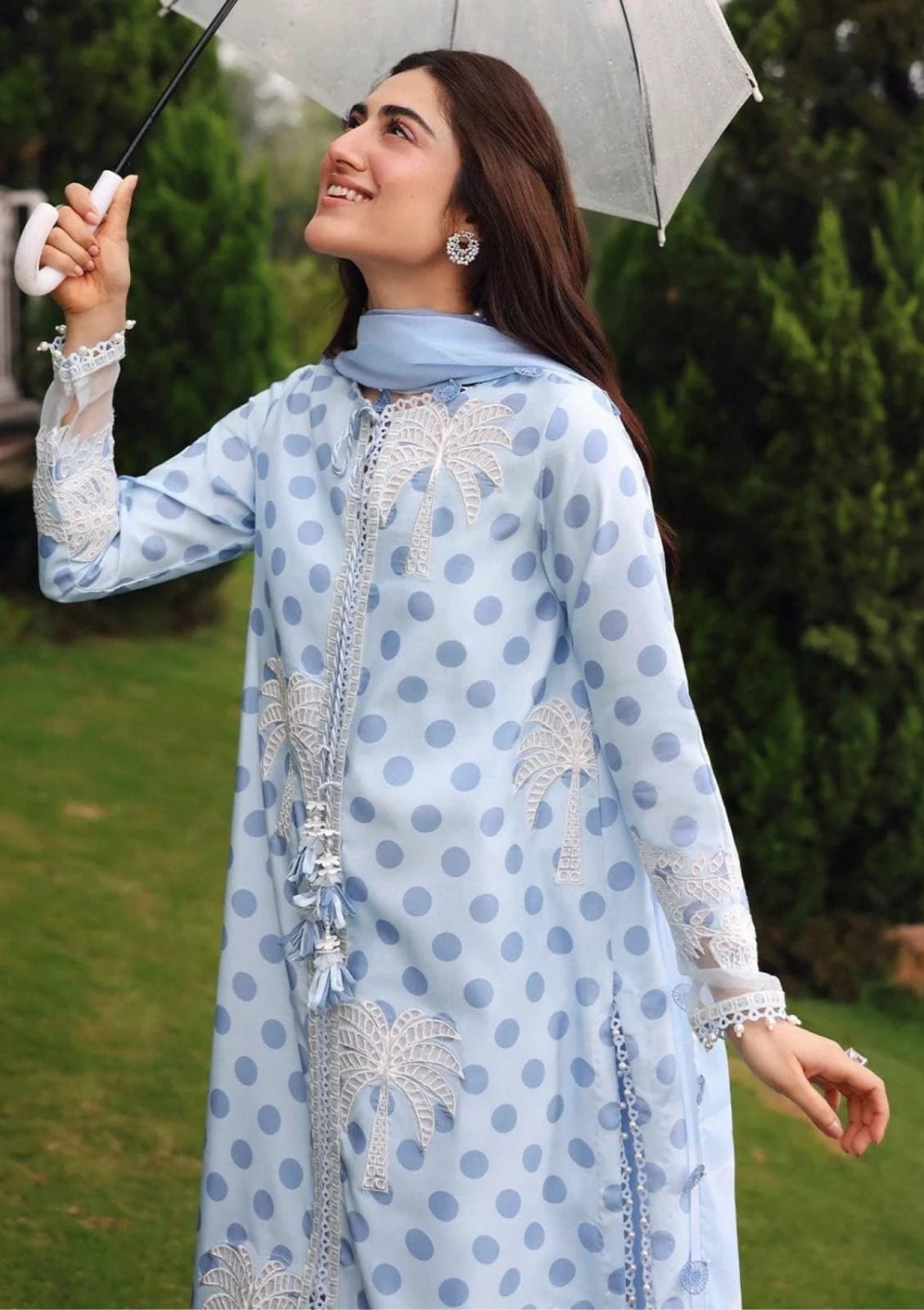SD MF-26009 Palm Breeze Digital Lawn With Emb Chiffon Dupatta Unstitched 3 Piece 2026