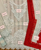 CXS MF-26011 OPEL Premium Cotton Chikankari With Emb Khaddi Net Dupatta Unstitched 3 Piece 2026