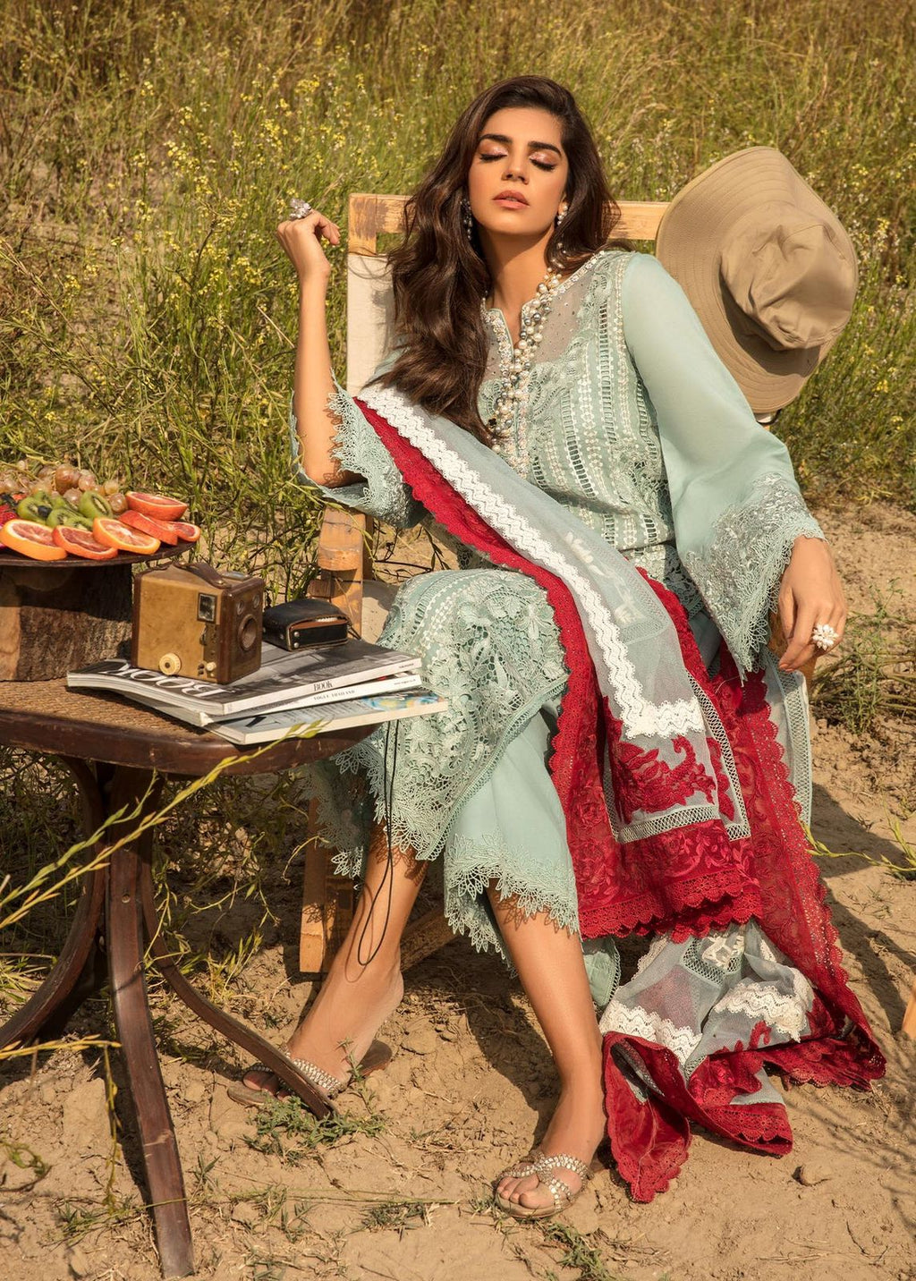 CXS MF-26011 OPEL Premium Cotton Chikankari With Emb Khaddi Net Dupatta Unstitched 3 Piece 2026