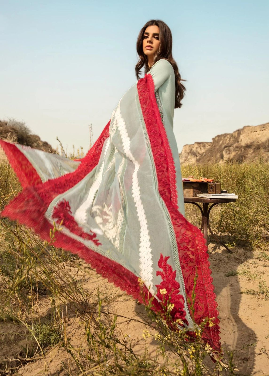 CXS MF-26011 OPEL Premium Cotton Chikankari With Emb Khaddi Net Dupatta Unstitched 3 Piece 2026