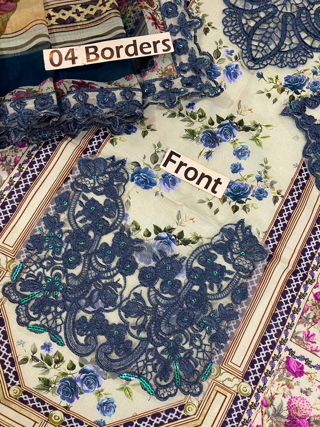 Elaaf MF-2A Premium Digital Printed Lawn With Emb Chiffon Dupatta Unstitched 3 Piece 2026