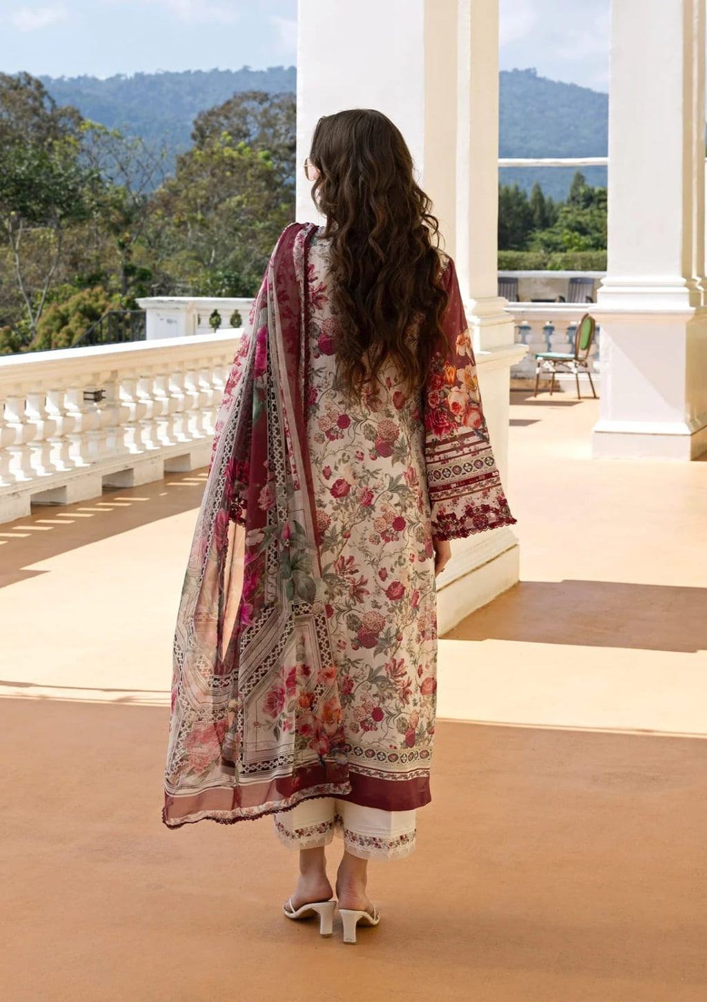 Elaaf MF-2A Premium Digital Printed Lawn With Emb Chiffon Dupatta Unstitched 3 Piece 2026