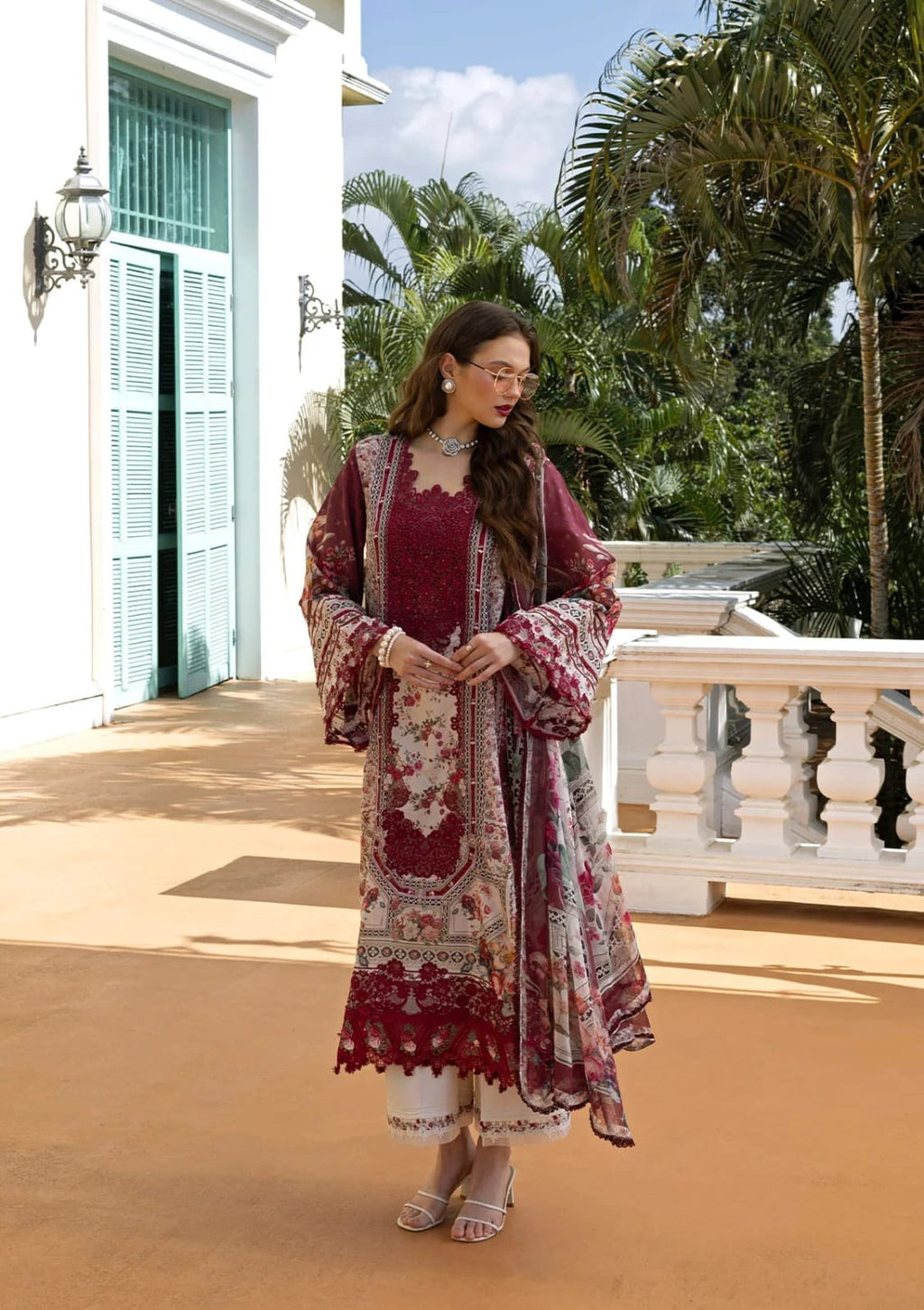 Elaaf MF-2A Premium Digital Printed Lawn With Emb Chiffon Dupatta Unstitched 3 Piece 2026