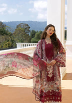 Elaaf MF-2A Premium Digital Printed Lawn With Emb Chiffon Dupatta Unstitched 3 Piece 2026