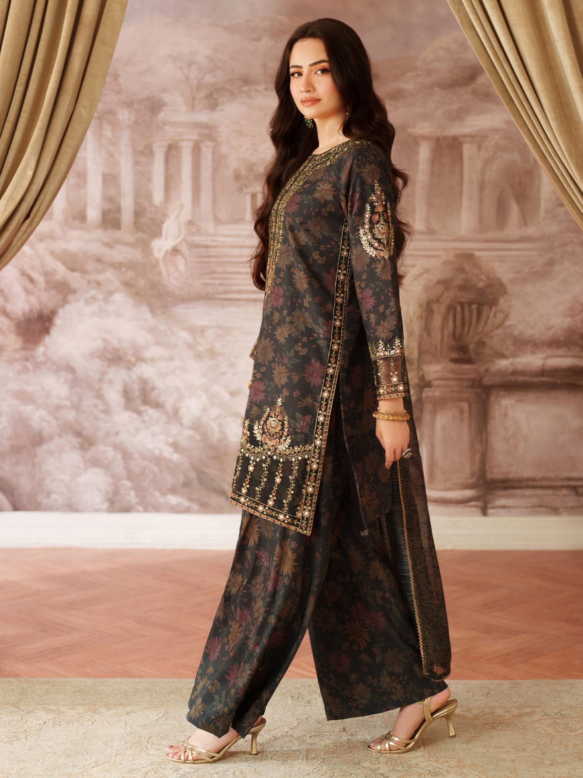 Mohagni MF-26013 Premium Printed Lawn With Emb Chiffon Dupatta Unstitched 3 Piece 2026
