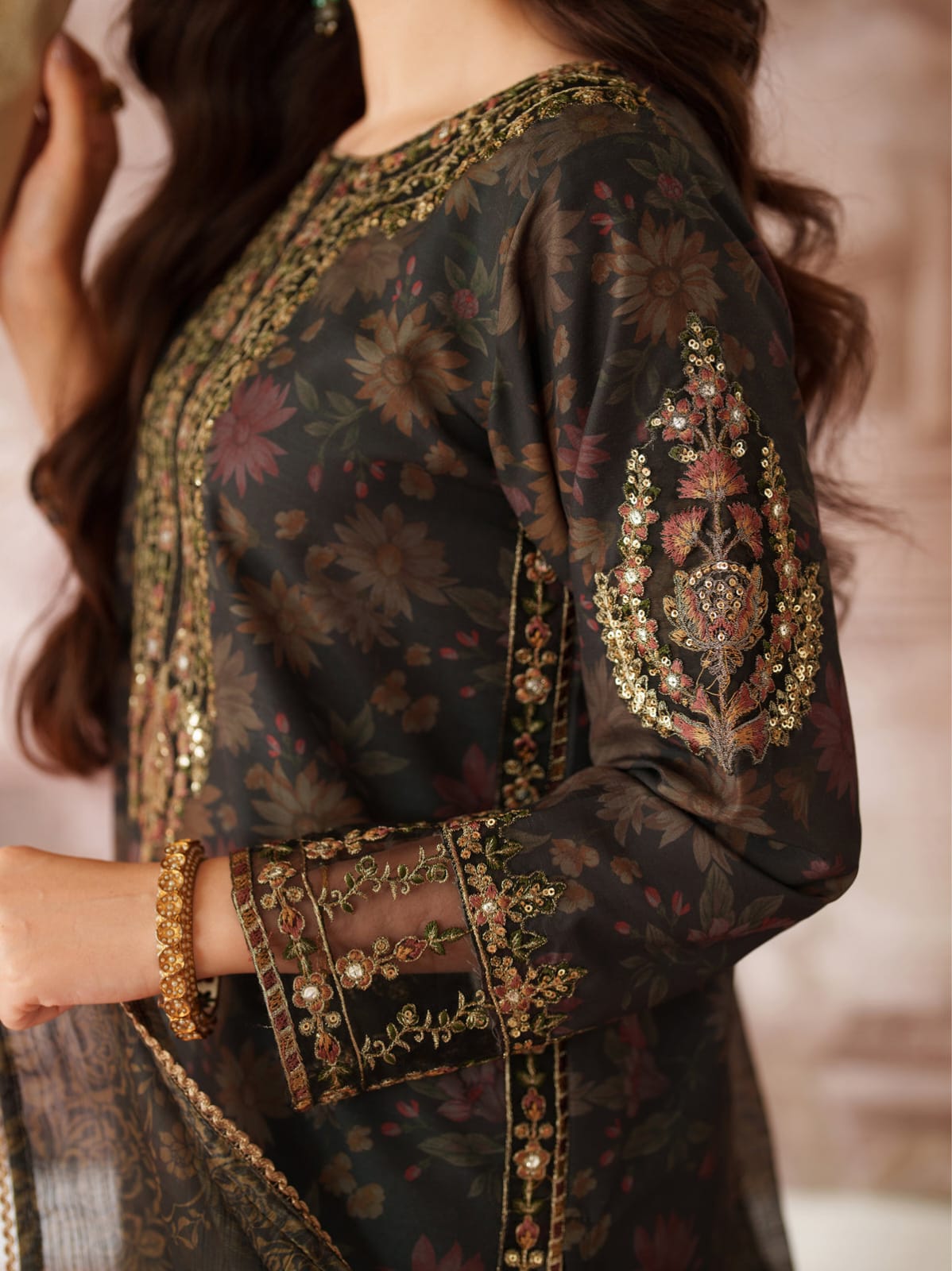 Mohagni MF-26013 Premium Printed Lawn With Emb Chiffon Dupatta Unstitched 3 Piece 2026