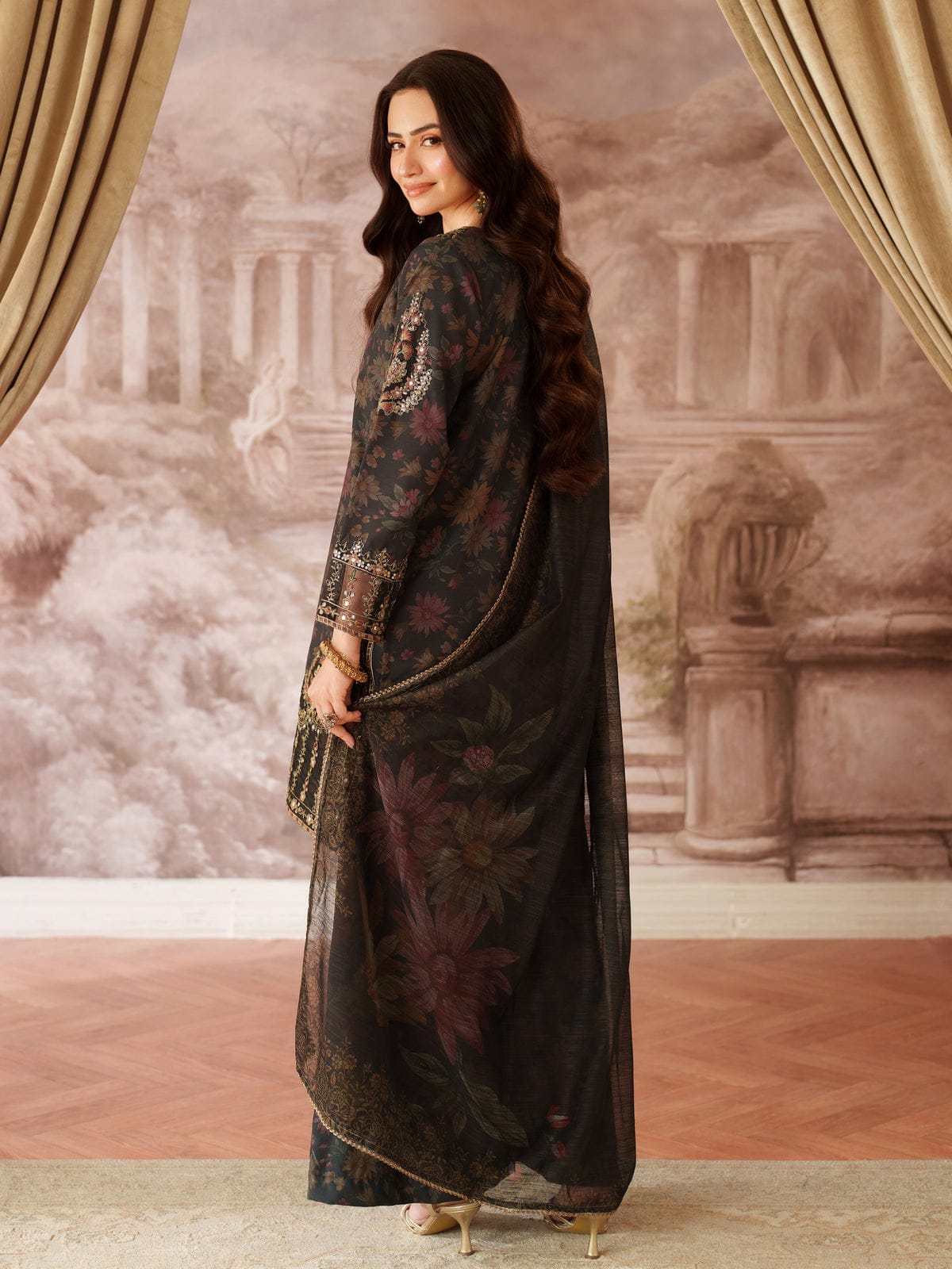Mohagni MF-26013 Premium Printed Lawn With Emb Chiffon Dupatta Unstitched 3 Piece 2026