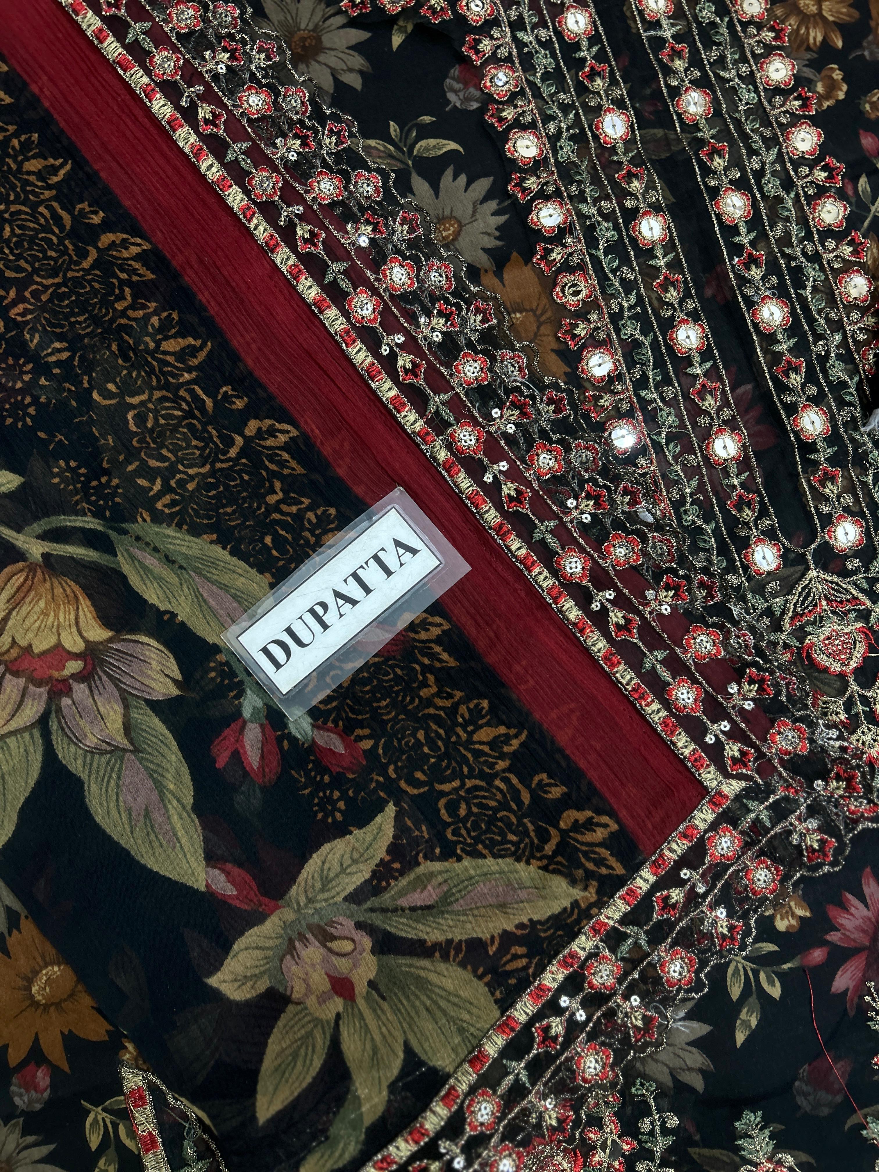 Mohagni MF-26013 Premium Printed Lawn With Emb Chiffon Dupatta Unstitched 3 Piece 2026
