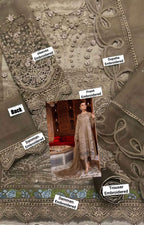 Maria B MF-26014 Premium Organza With Emb Organza Dupatta Unstitched 3 Piece 2026