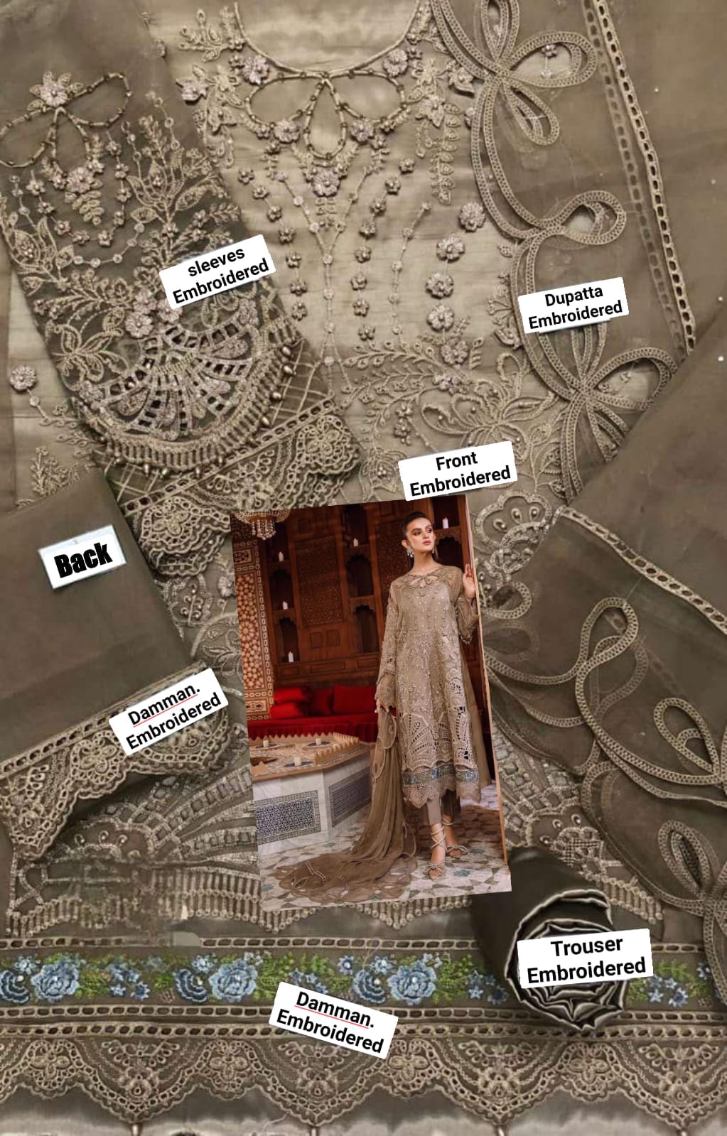 Maria B MF-26014 Premium Organza With Emb Organza Dupatta Unstitched 3 Piece 2026