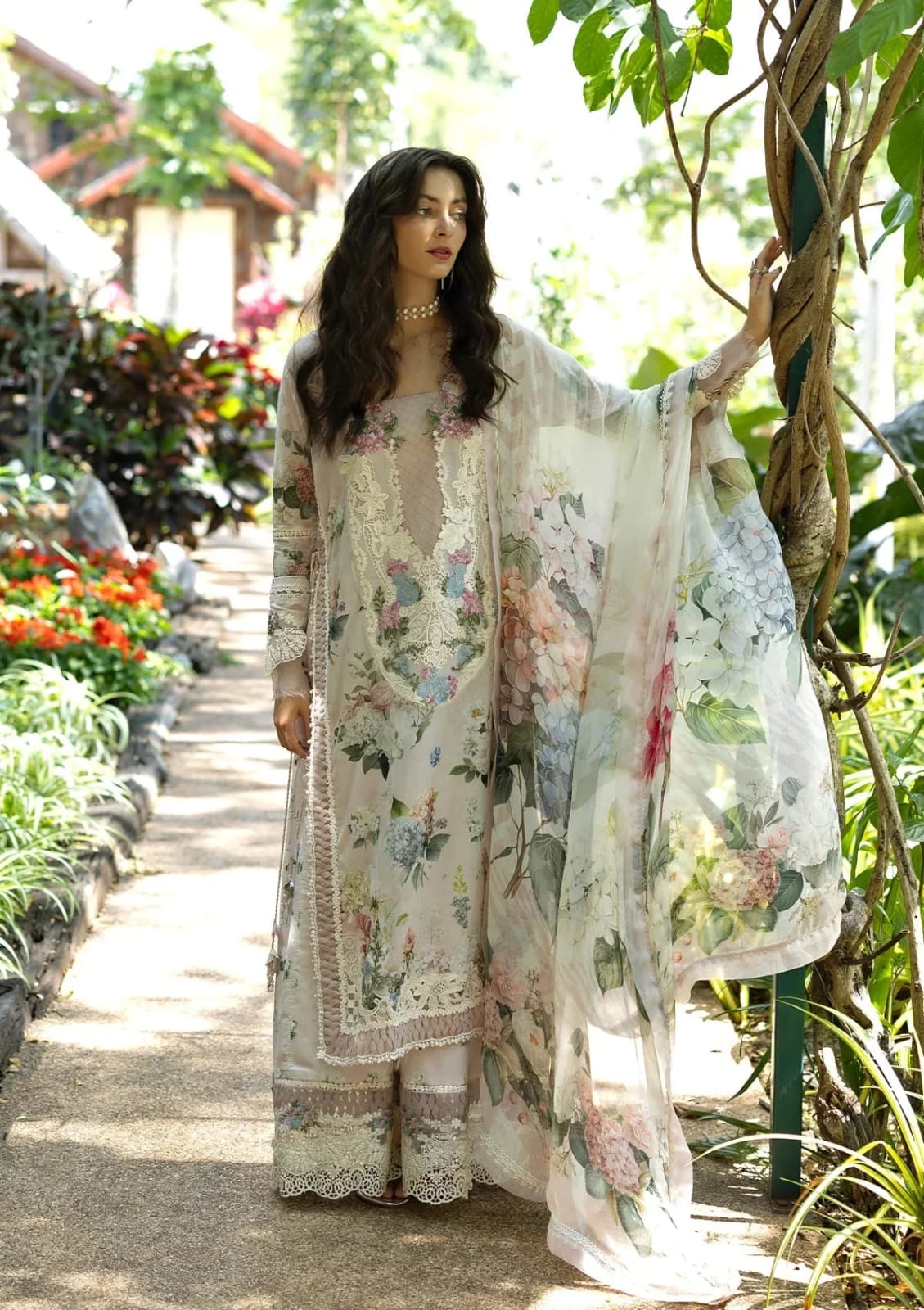 Elaaf MF-EL Premium Printed Lawn Unstitched 3 Piece Suit With Emb Chiffon Dupatta 2026
