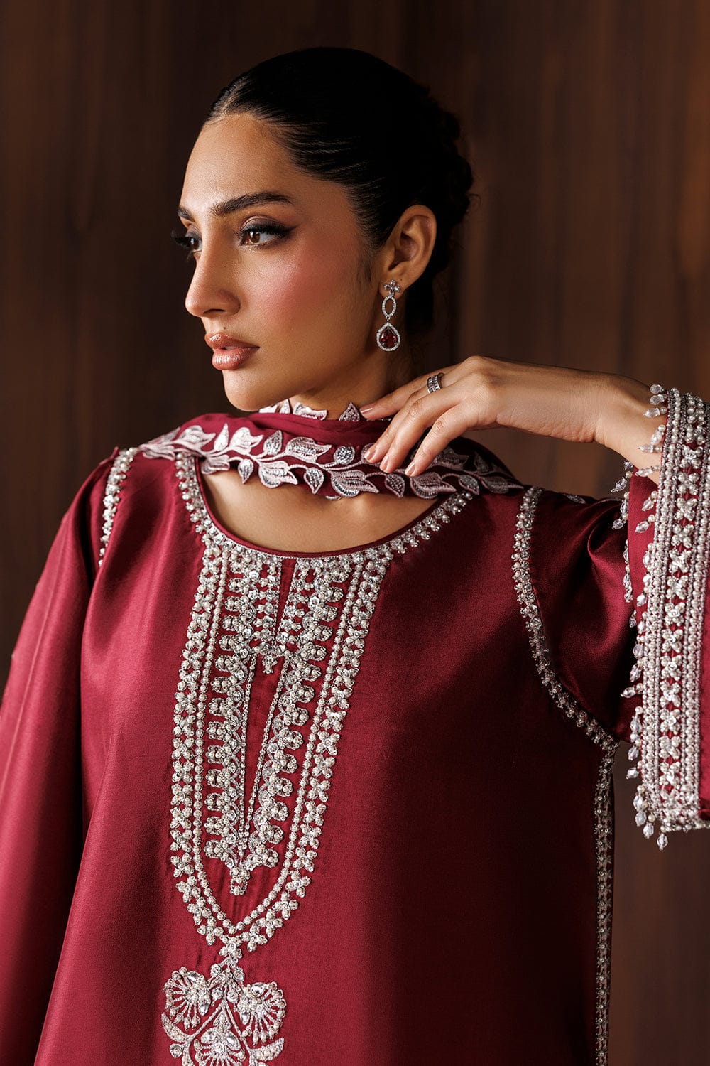 Baroque MF-26016 Premium Chiffon With Emb Chiffon Dupatta Unstitched 3 Piece 2026