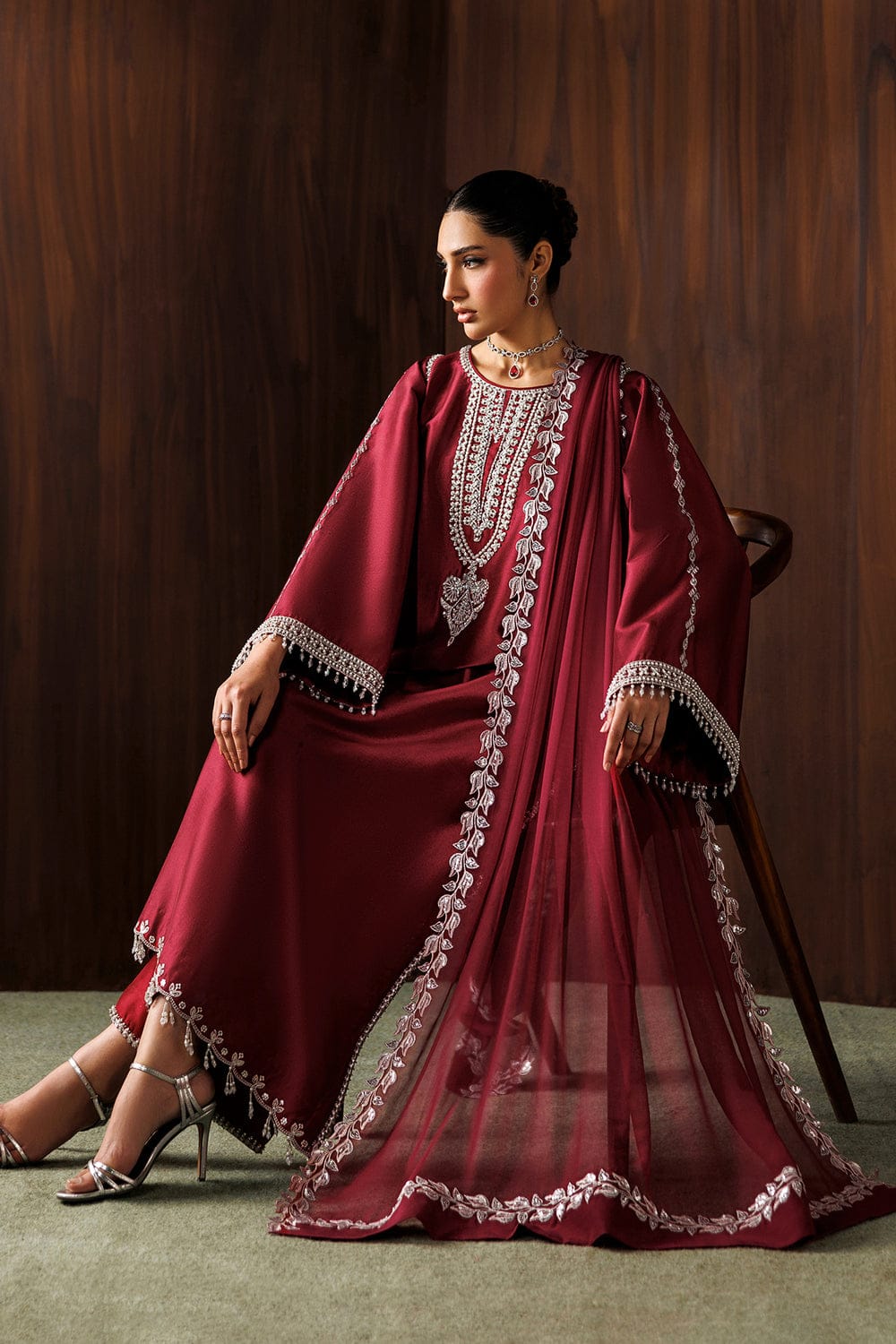 Baroque MF-26016 Premium Chiffon With Emb Chiffon Dupatta Unstitched 3 Piece 2026