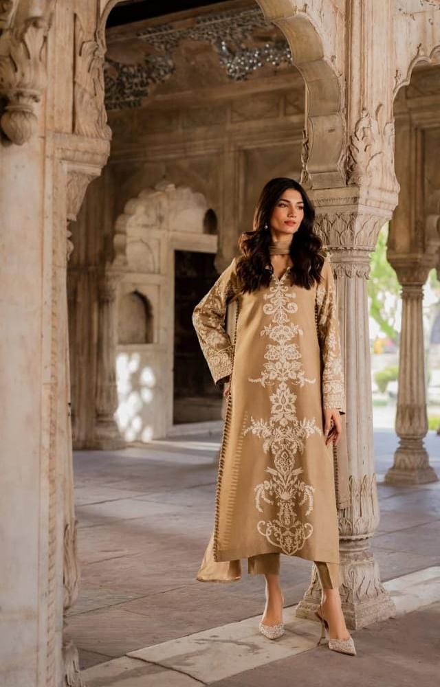 Mirana MF-MR Premium Charmuse Silk Unstitched 3 Piece Suit With Chiffon Dupatta 2026