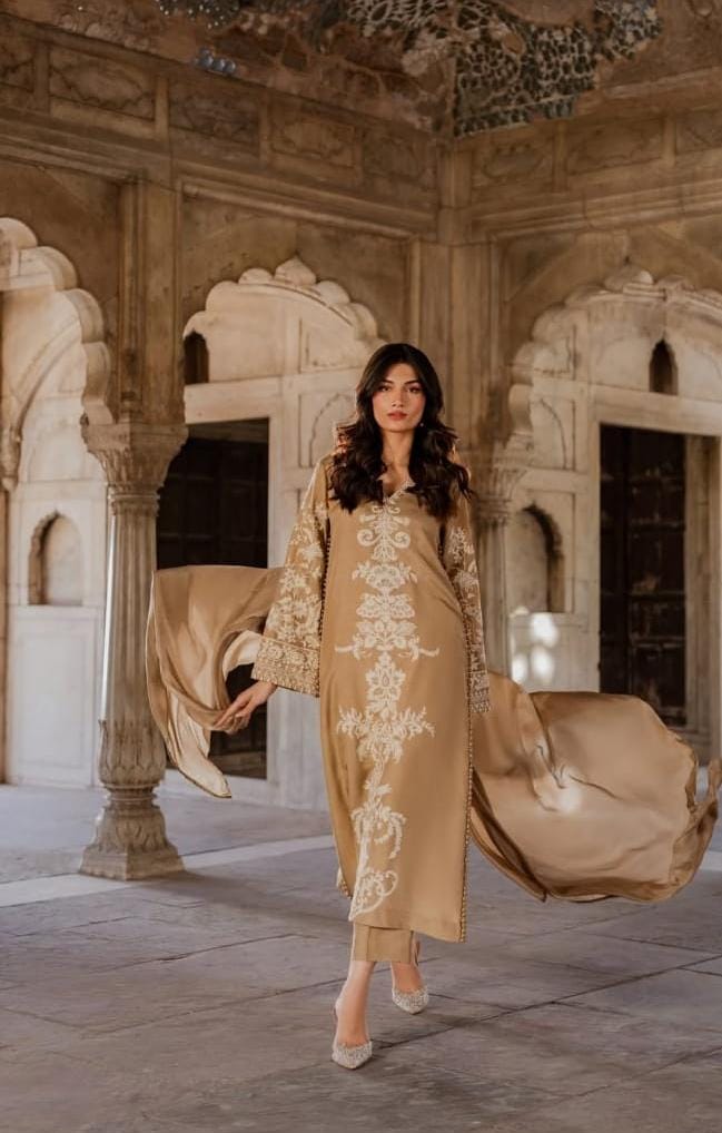 Mirana MF-26015 Premium Charmuse Silk With Chiffon Dupatta Unstitched 3 Piece 2026