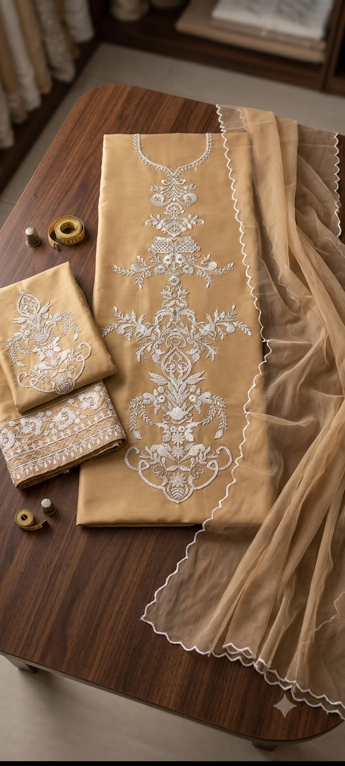 Mirana MF-26015 Premium Charmuse Silk With Chiffon Dupatta Unstitched 3 Piece 2026