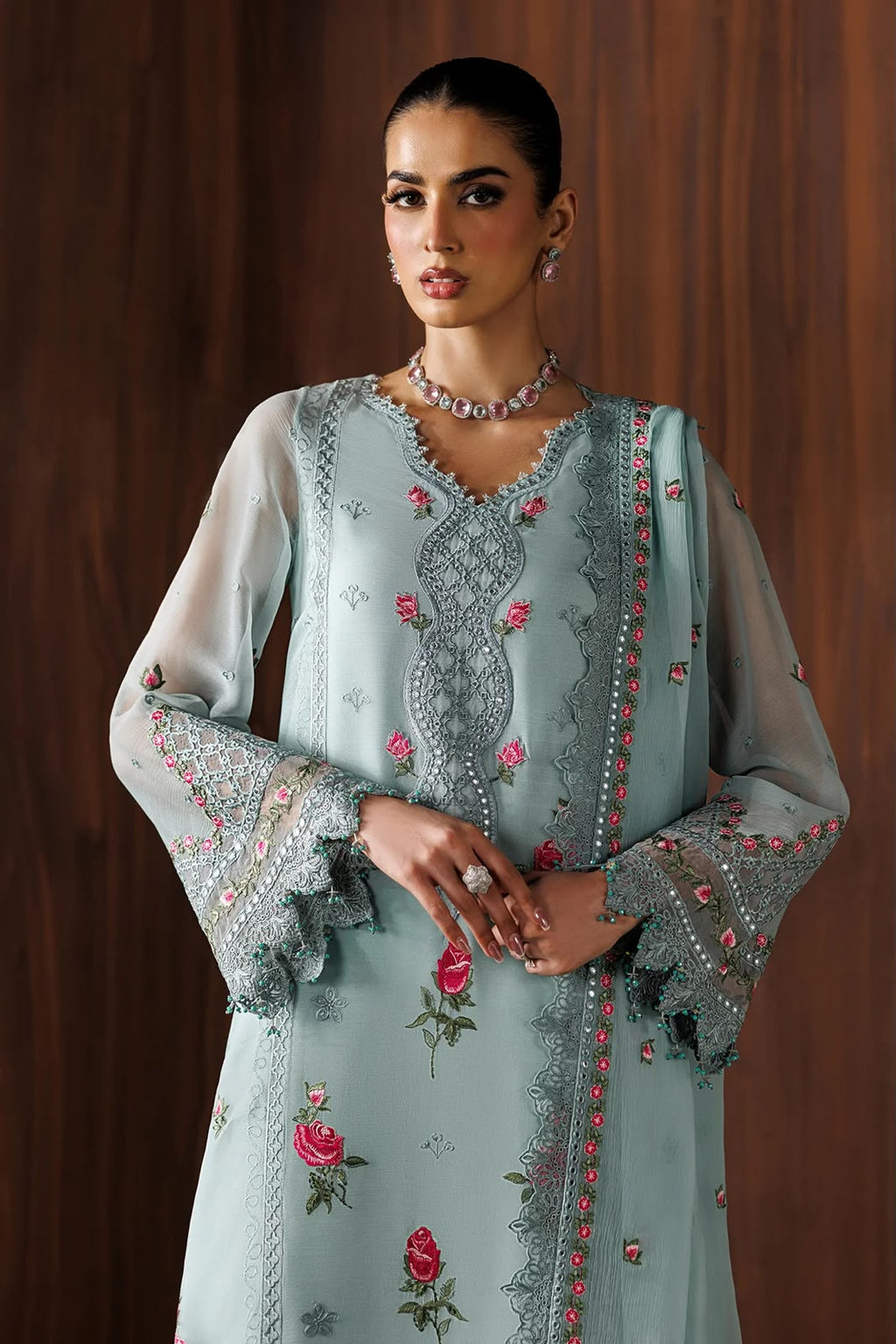 Baroque MF-26016 Premium Chiffon With Emb Chiffon Dupatta Unstitched 3 Piece 2026