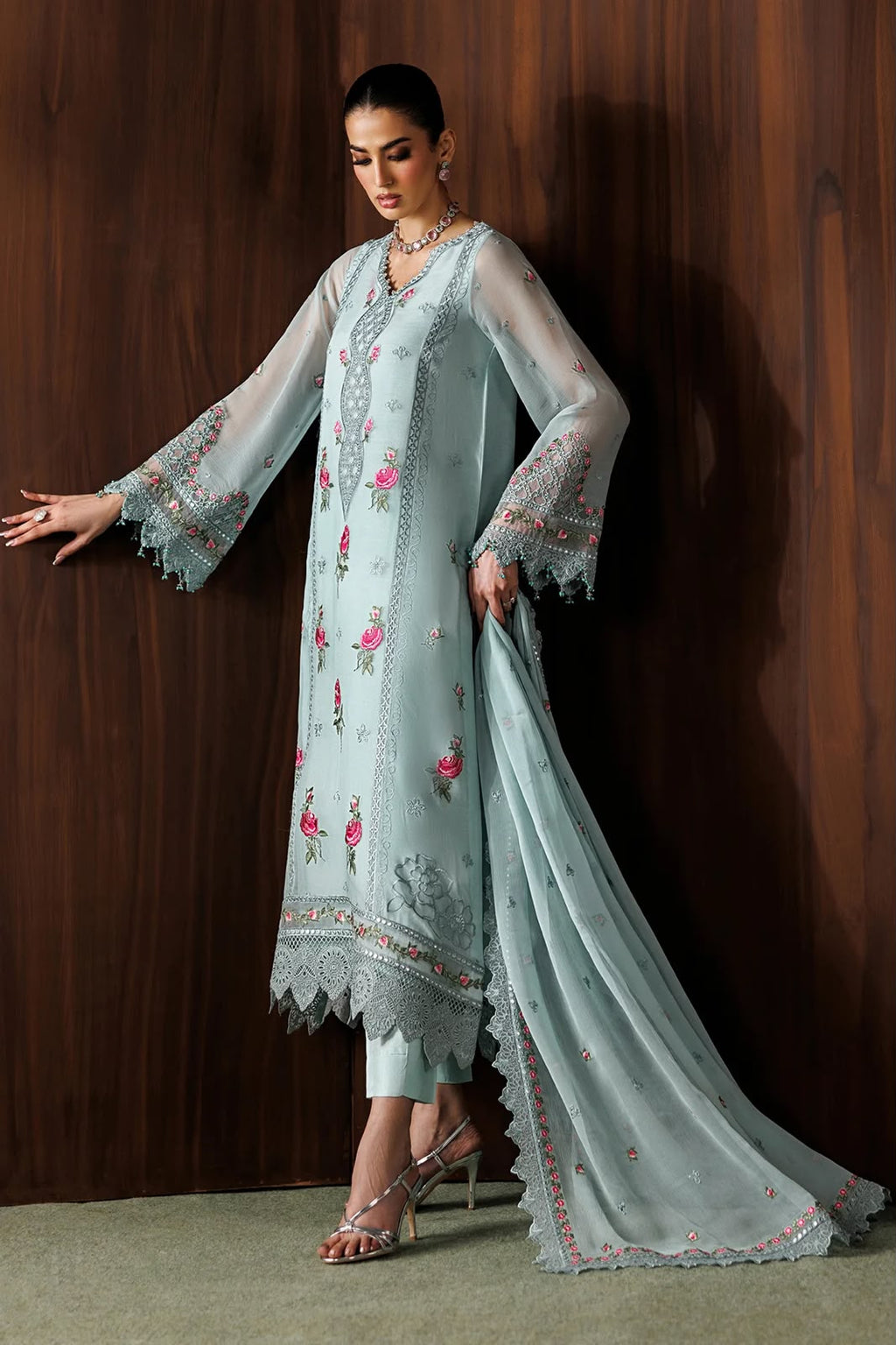 Baroque MF-26016 Premium Chiffon With Emb Chiffon Dupatta Unstitched 3 Piece 2026