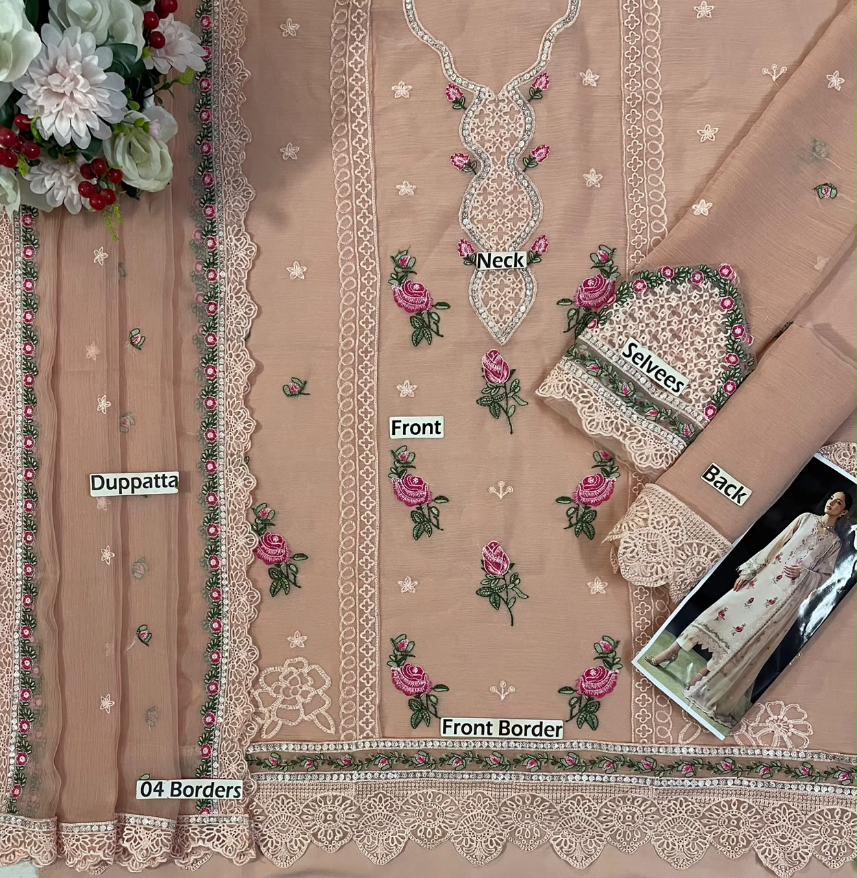 Baroque MF-26017 Premium Chiffon With Emb Chiffon Dupatta Unstitched 3 Piece 2026