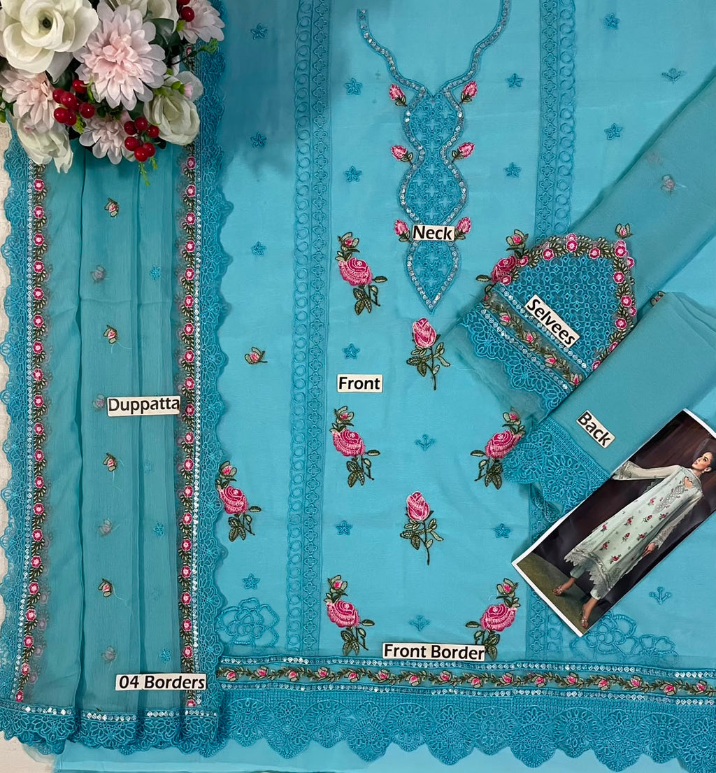 Baroque MF-26016 Premium Chiffon With Emb Chiffon Dupatta Unstitched 3 Piece 2026
