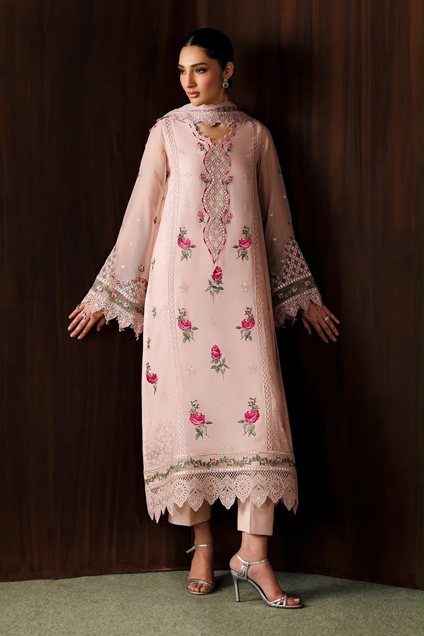 Baroque MF-26017 Premium Chiffon With Emb Chiffon Dupatta Unstitched 3 Piece 2026