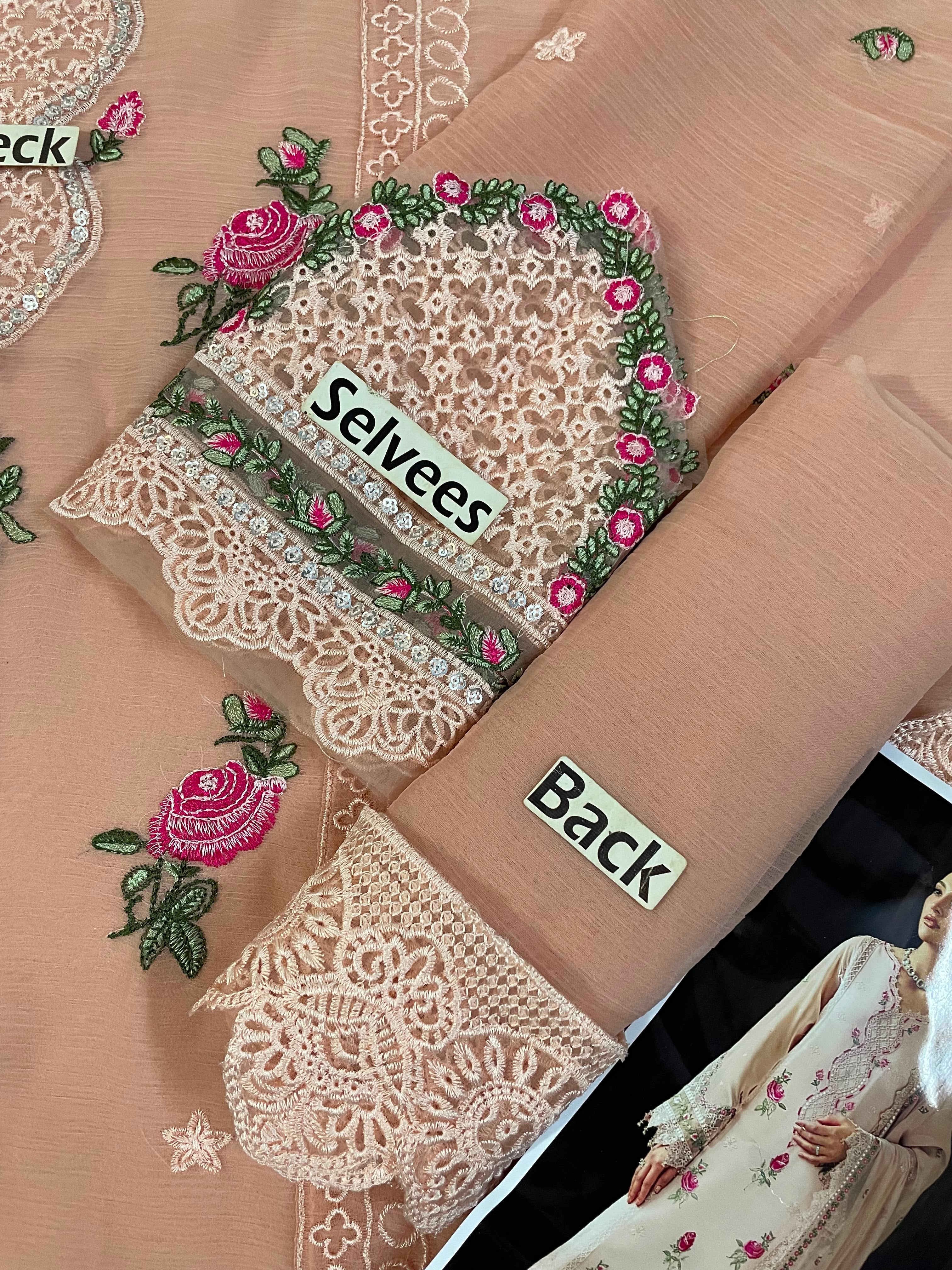 Baroque MF-26017 Premium Chiffon With Emb Chiffon Dupatta Unstitched 3 Piece 2026