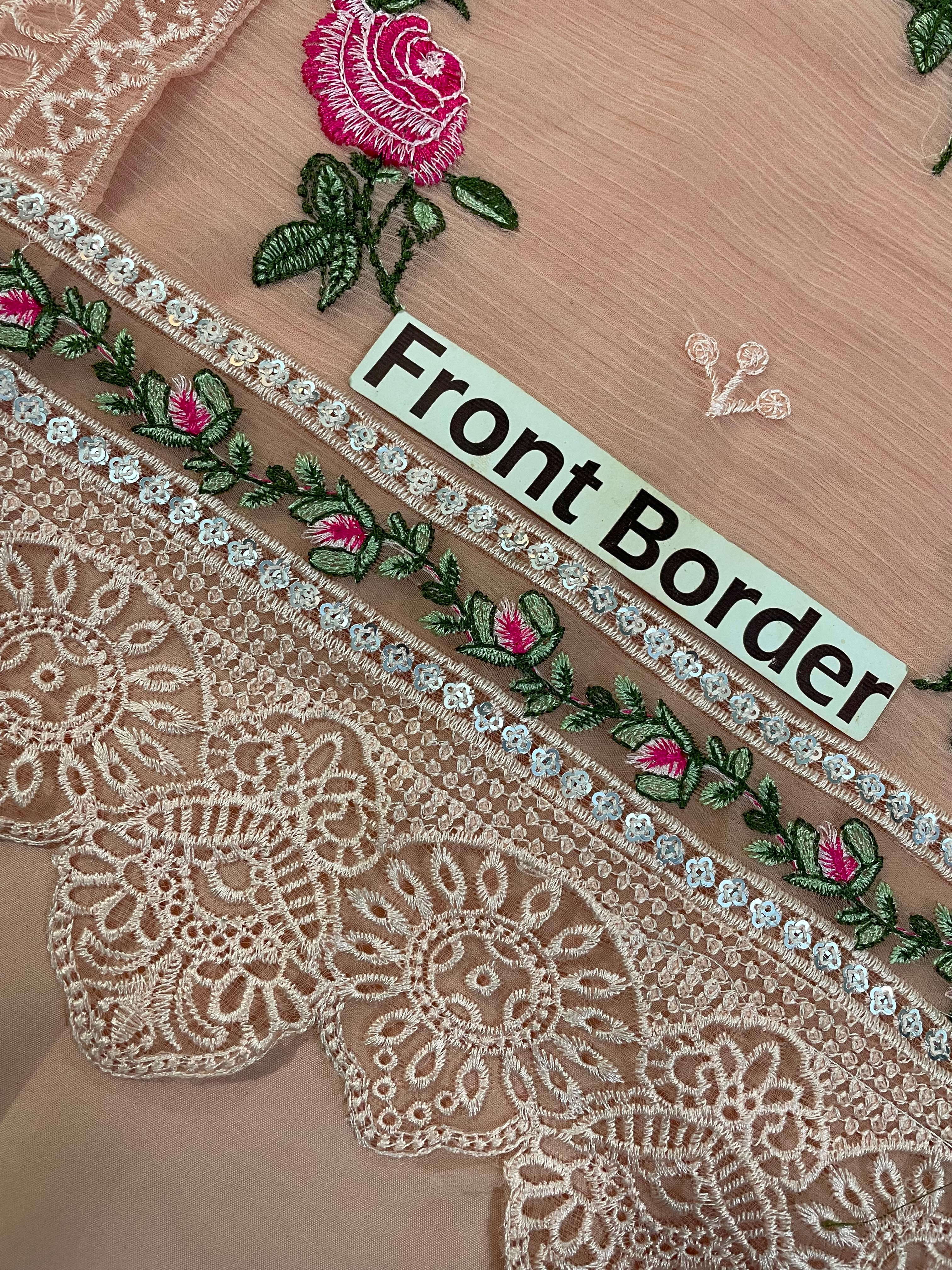 Baroque MF-26017 Premium Chiffon With Emb Chiffon Dupatta Unstitched 3 Piece 2026