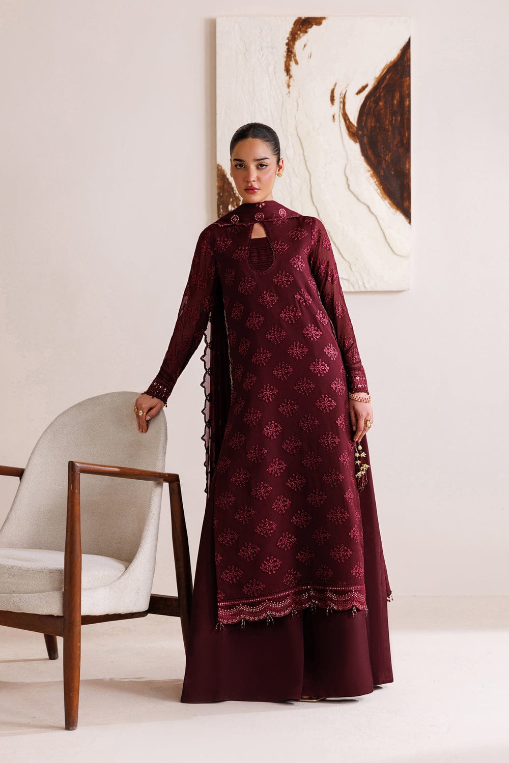 Crimson MF-26019 Premium Chiffon With Emb Chiffon Dupatta Unstitched 3 Piece 2026