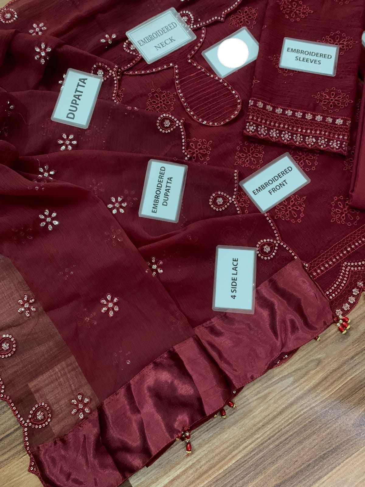Crimson MF-26019 Premium Chiffon With Emb Chiffon Dupatta Unstitched 3 Piece 2026
