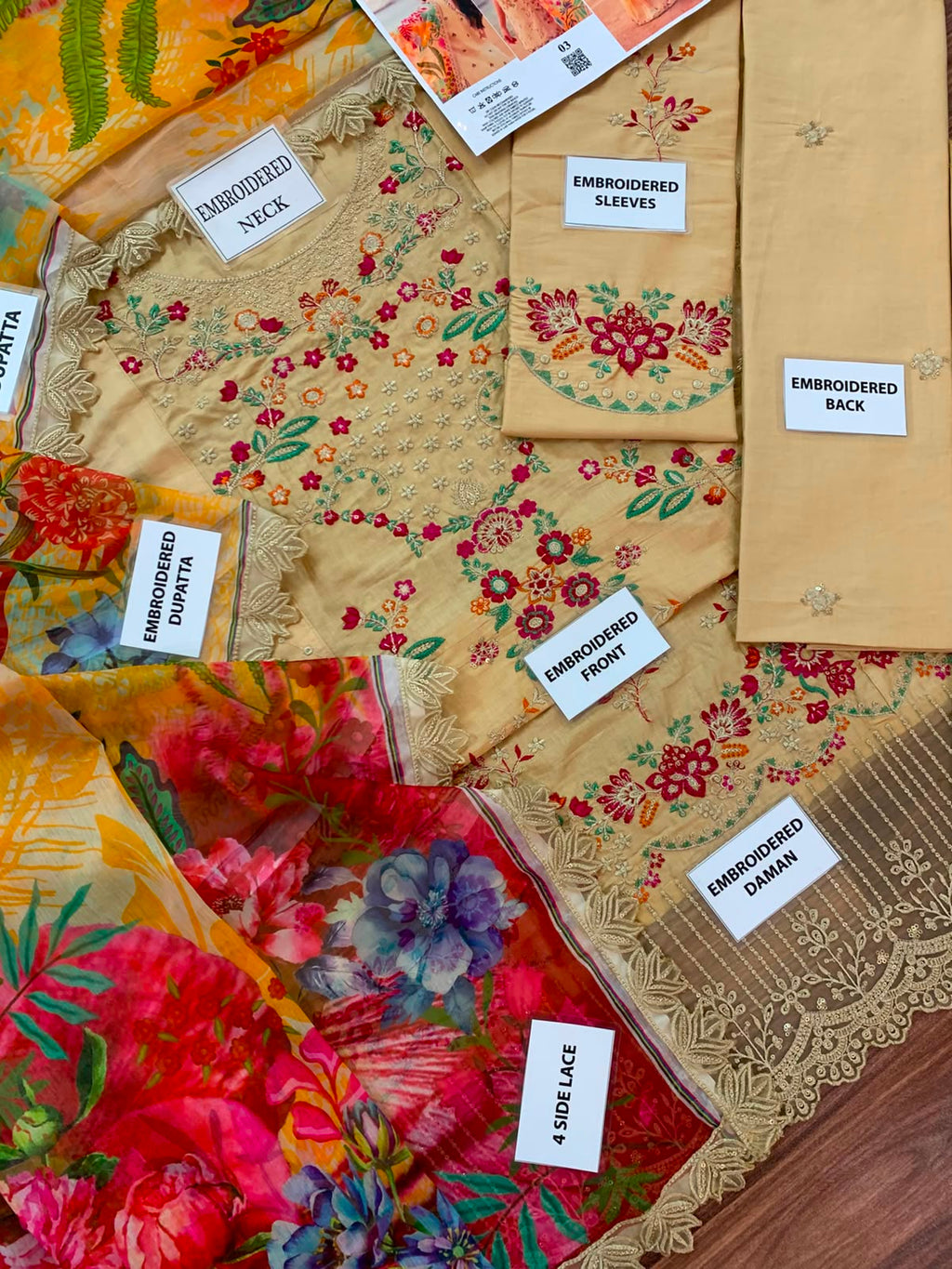 Faiza Saqlain MF-26042 Luxury Cotton With Digital Chiffon Dupatta Unstitched 3 Piece 2026