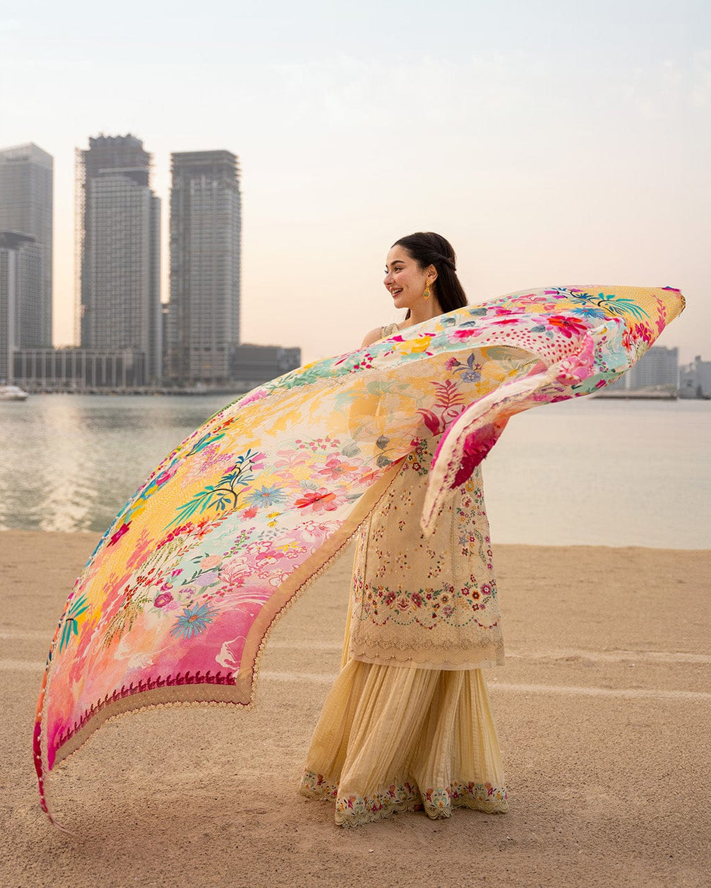 Faiza Saqlain MF-26042 Luxury Cotton With Digital Chiffon Dupatta Unstitched 3 Piece 2026