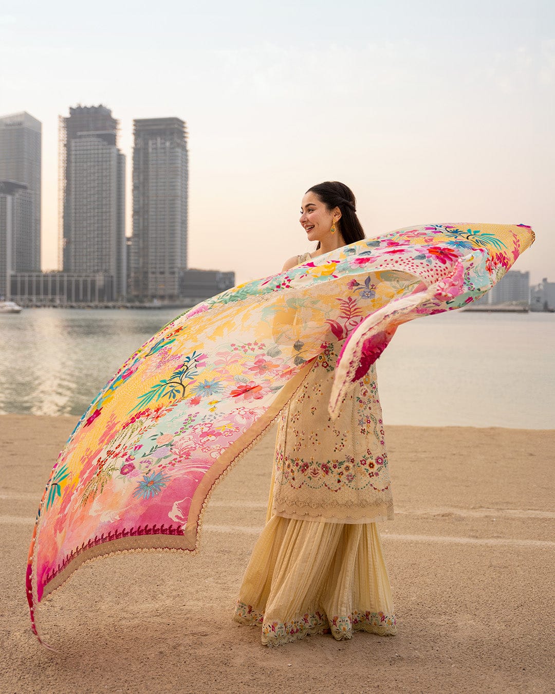 Faiza Saqlain MF-26042 Luxury Cotton With Digital Chiffon Dupatta Unstitched 3 Piece 2026