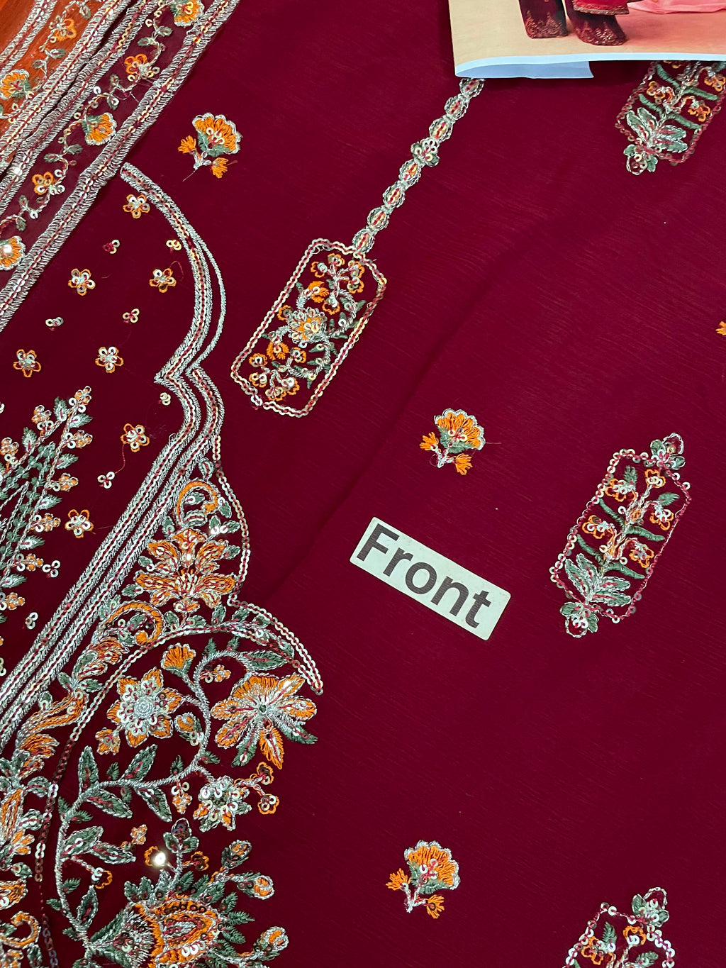 Asim Jofa MF-26043 Wedding Chiffon With Emb Chiffon Dupatta Unstitched 3 Piece 2026