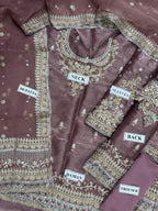 Faiza Saqlain MF-26051 Premium Sheesha Silk With Emb Organza Dupatta Unstitched 3 Piece 2026