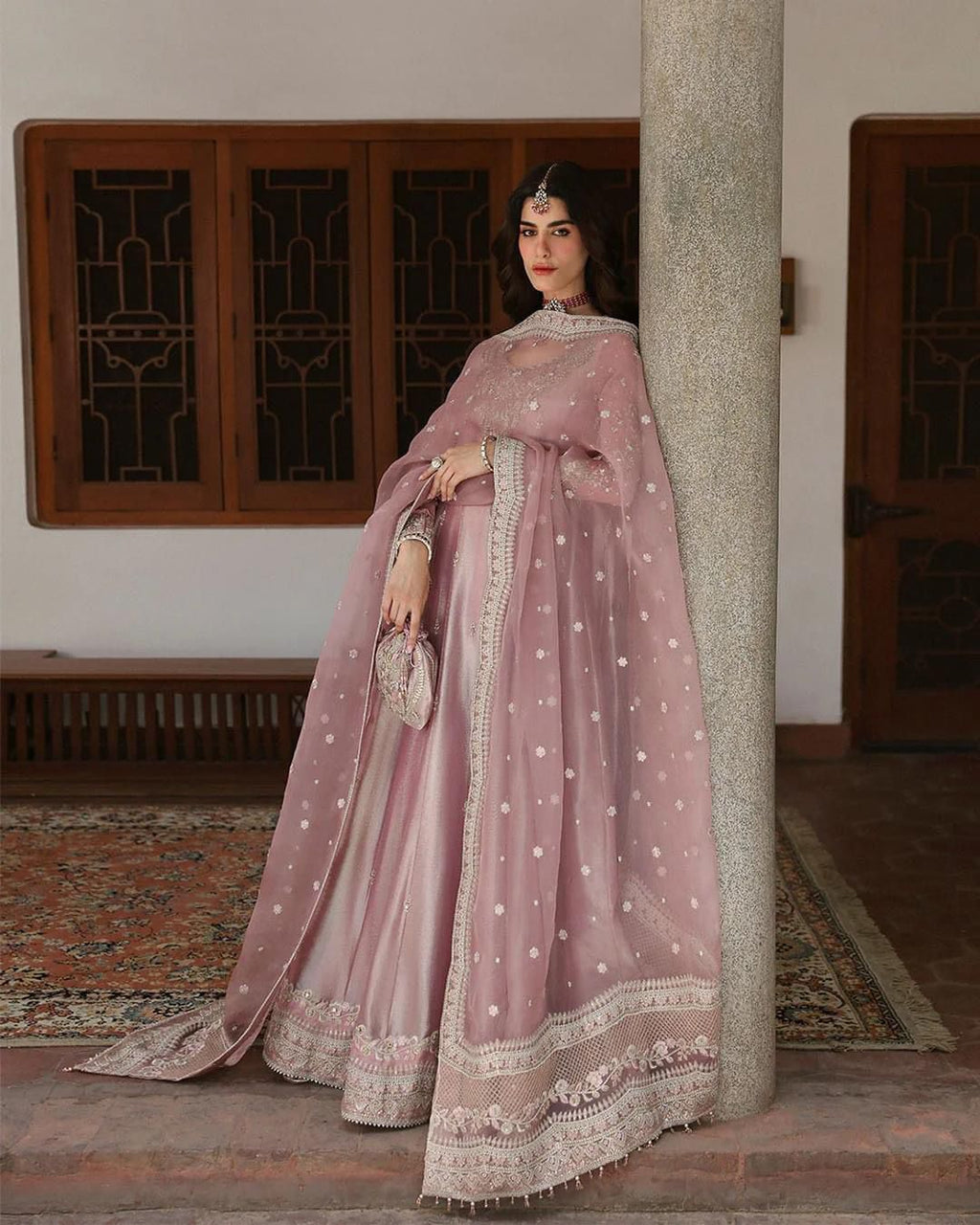 Faiza Saqlain MF-26051 Premium Sheesha Silk With Emb Organza Dupatta Unstitched 3 Piece 2026
