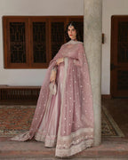 Faiza Saqlain MF-26051 Premium Sheesha Silk With Emb Organza Dupatta Unstitched 3 Piece 2026