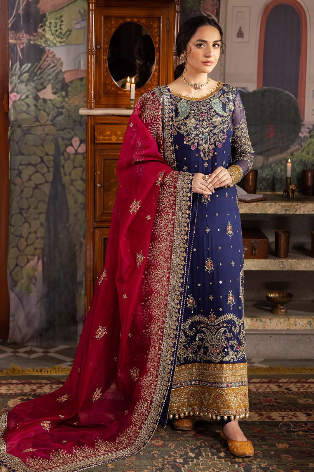Nureh MF-26052 Premium Chiffon With Emb Organza Dupatta Unstitched 3 Piece 2026